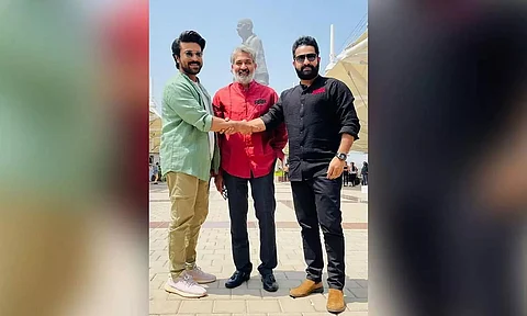 RRR First Film to Visit Statue of Unity for Promotions