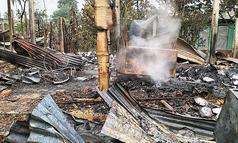 Devastating fire in Golaghat