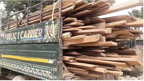 Timber-laden truck seized in Palasbari
