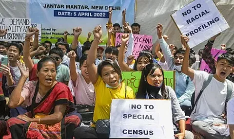 Chakmas, Hajongs protest at Jantar Mantar in New Delhi