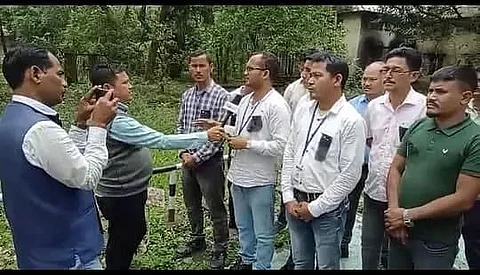 Stir against NHPC demanding job regularization continues in Lakhimpur