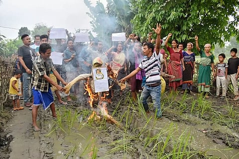 Demand for repair and construction of deplorable road in Dhakuakhana LAC of Lakhimpur district