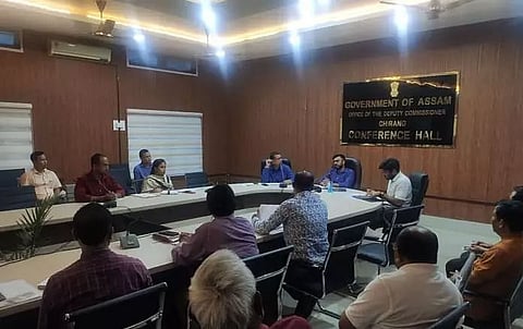 Chirang DC Narendra Kumar Shah assesses damage caused by hailstorm