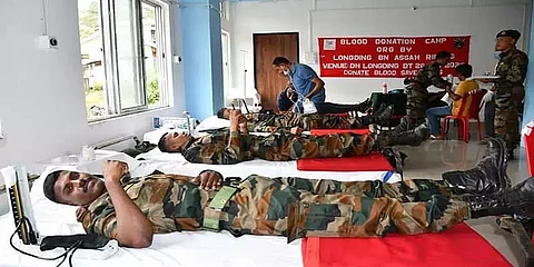 Assam Rifles, Assam Medical College and Hospital organized blood donation camp