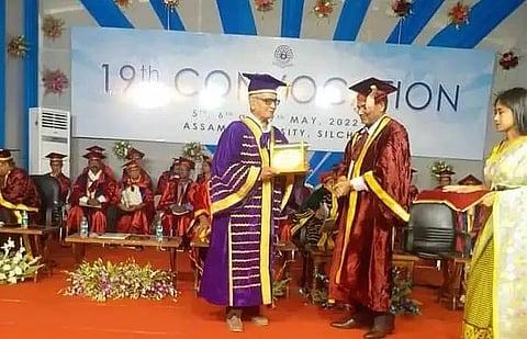 19th Convocation: Assam University confers D.Sc. degree to Das