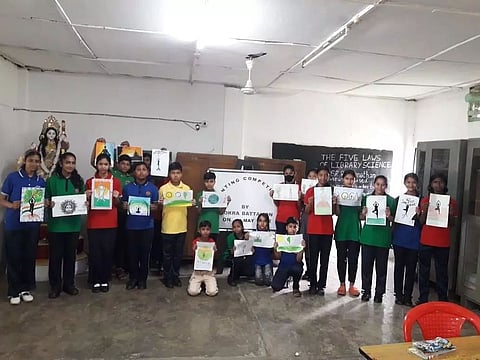 Assam Rifles conducts painting competition for children at Lokra near Balipara