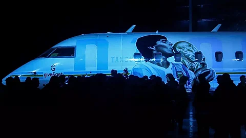 Flying Museum In Tribute Of Diego Maradona Unveiled In Argentina