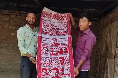 Tamulpur youth wins hearts with his unique weaving skills