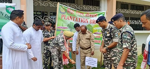 SSB Rangia conducts plantation drive at St Joseph Public School, Baihata Charaili