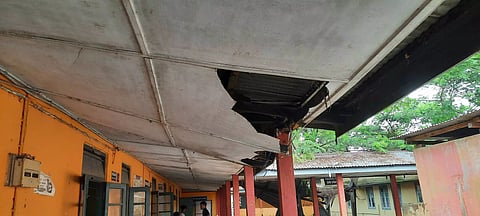 Tangla CHC roof leaks, ceiling damaged at several spots