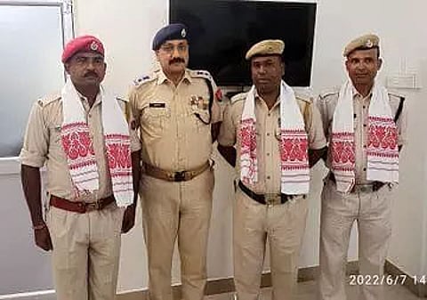 Police personnel of East Guwahati Police District from Basistha PS felicitated
