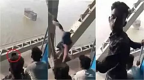 Desi Spider-Man: Thief Snatches Phone From Moving Train While Hanging From Railway Bridge