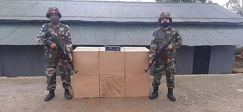 Assam Rifles seizes cigarettes smuggled from Myanmar
