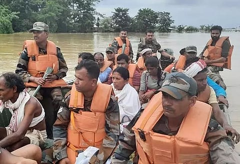 Rescue operations by Indian Army in Tezpur