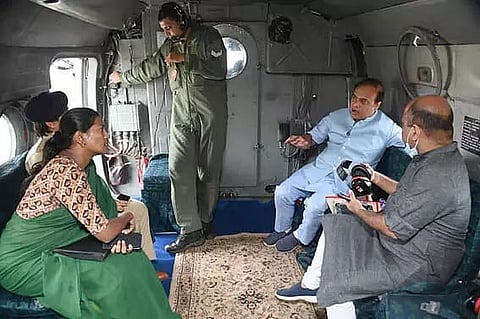 CM Himanta Biswa Sarma inspects flood-affected areas in Silchar