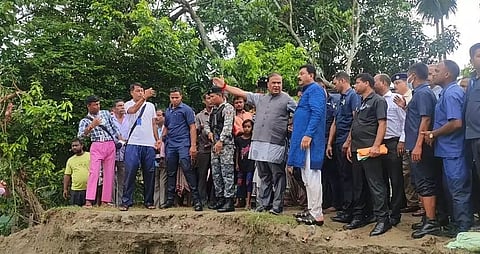 CM Himanta Biswa Sarma visits flood-affected areas in Bajali