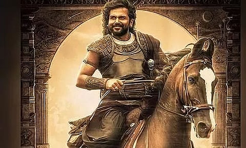'Ponniyin Selvan' team releases Karthi's Chola commander look