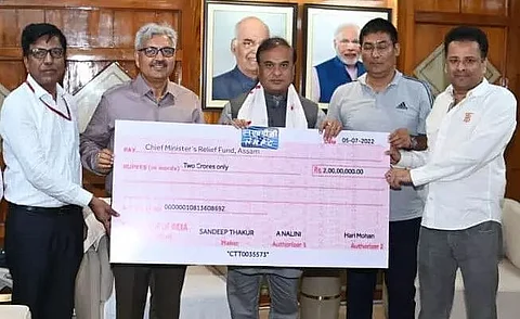 Assam Floods: NHPC contributes Rs 2 crore to Chief Minister's Relief Fund