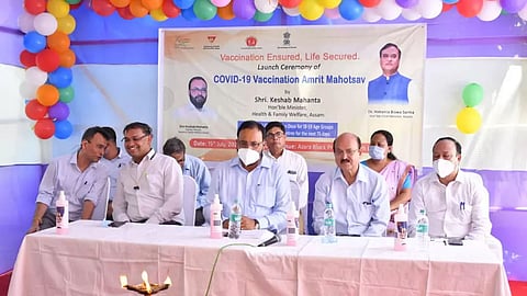Covid Vaccination Amrit Mahotsav launched in Assam's Lakhimpur district