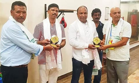 Jaslal Pradhan visits GTC's Boxing Academy