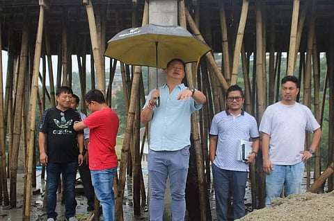 Itanagar Municipal Corporation members inspect under-construction building