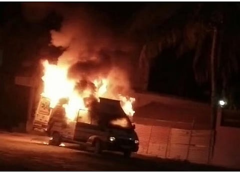 Assam: Moving Ambulance Catches Fire in Nagaon