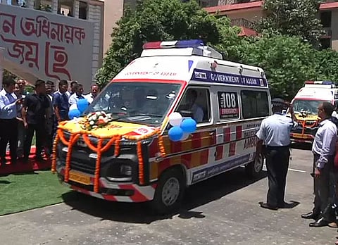 Assam CM Flags Off 83 New Ambulances