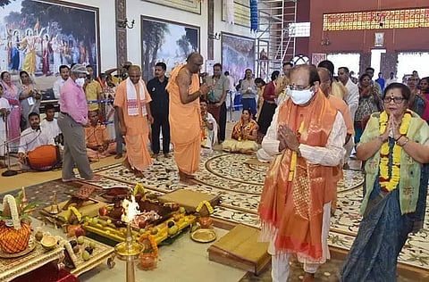 Assam Governor Prof. Jagdish Mukhi visits Hare Krishna Mandir, North Guwahati