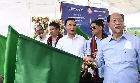 After 100 Years Nagaland Gets Its 2nd Railway Station, CM Rio Flags Off 'Donyi Polo Express'