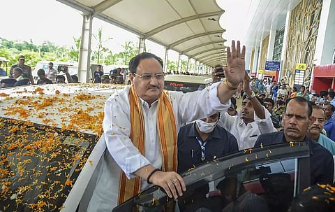 BJP president JP Nadda arrives in Tripura on two-day visit