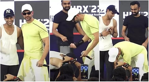 Bollywood star Hrithik Roshan touches fan's feet, netizens call him 'most humble superstar'