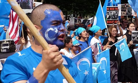 Uyghurs In Austria Protest Against Hunger Genocide In China