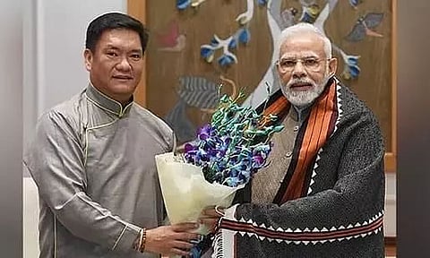 Khandu Gifts A Special Shawl To PM Modi Ahead Of His Birthday