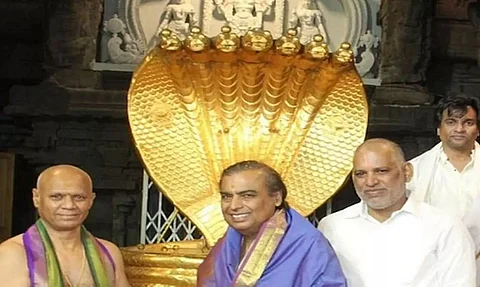Mukesh Ambani Donates Rs 1.5 Crore To Lord Venkateswara Shrine