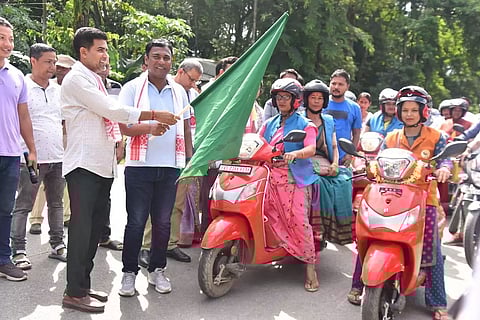 Bike rally organized on Tinsukia District Day by district administration