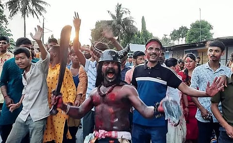 Durga Puja celebrated with pomp and gaiety in Tangla