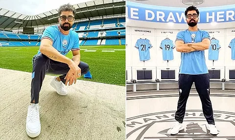 Indian singer Harrdy Sandhu invited by Man City team for match