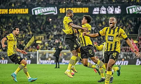 German sports club Borussia Dortmund goal through Modeste rescues point against Bayern Munich