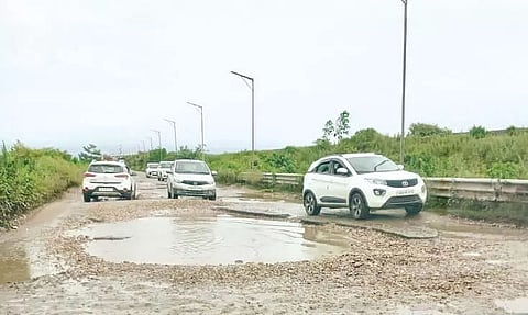 Bogibeel bridge approach road turns deathtrap