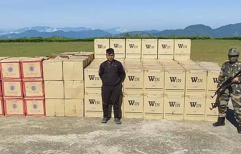 Assam Rifles seizes foreign cigarettes worth over Rs 2.71 crore in Mizoram