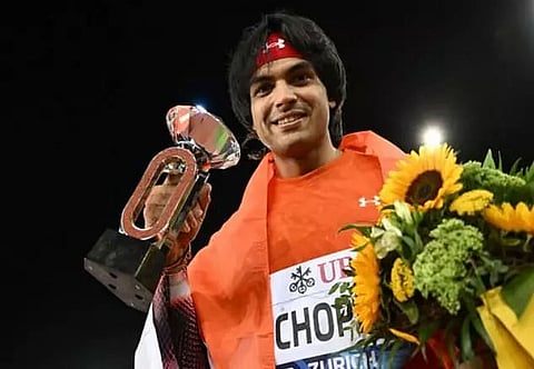Neeraj Chopra returns to the National Stadium to attend 'Thank You Tokyo' event