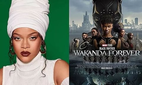 Barbadian singer-actress Rihanna records new songs for 'Black Panther: Wakanda Forever'
