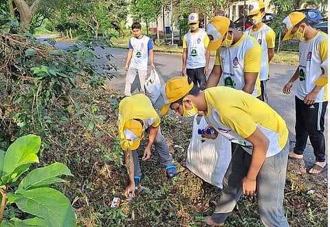 NSS volunteers collect waste materials in Central Institute of Technology campus