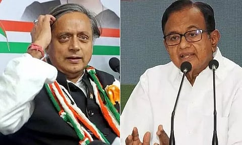 Thiruvananthapuram MP Tharoor, former Union Minister of Finance Chidambaram virtually rebuffed by party on Sunak elevation tweets