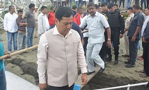 Union Minister Sarbananda Sonowal visits erosion-affected areas of Dibrugarh
