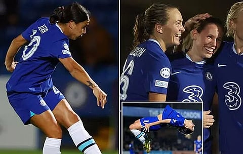 Sam Kerr nets four in Chelsea's 8-0 thrashing vs Vllaznia in women's Champions League