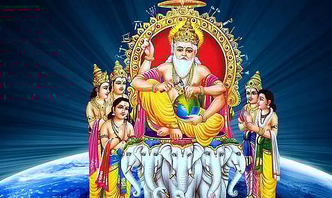 Celebrating Vishwakarma Puja or Day of the Machinery God