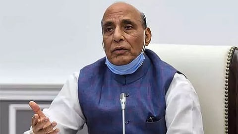 Union Defence Minister Rajnath Singh reacts to controversy around G20 logo