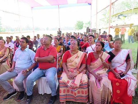 Demo harvest of sali paddy organized at Jungalbalahu