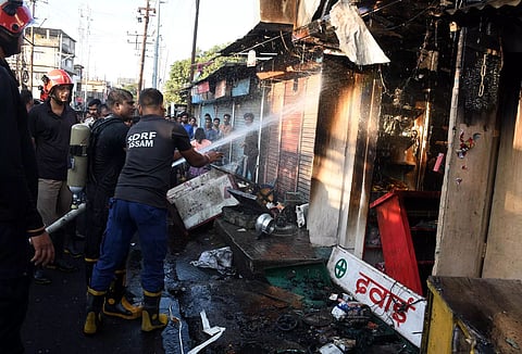 Three shops gutted at Fatasil Ambari, Guwahati